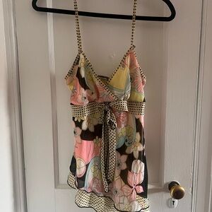 Tailor B. Moss Multicolor Floral Camisole asymmetrical